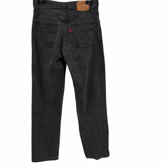 Levi’s Dad Jeans 25 Baggy Straight Leg Washed Black High Rise Utility Denim - Picture 4 of 9